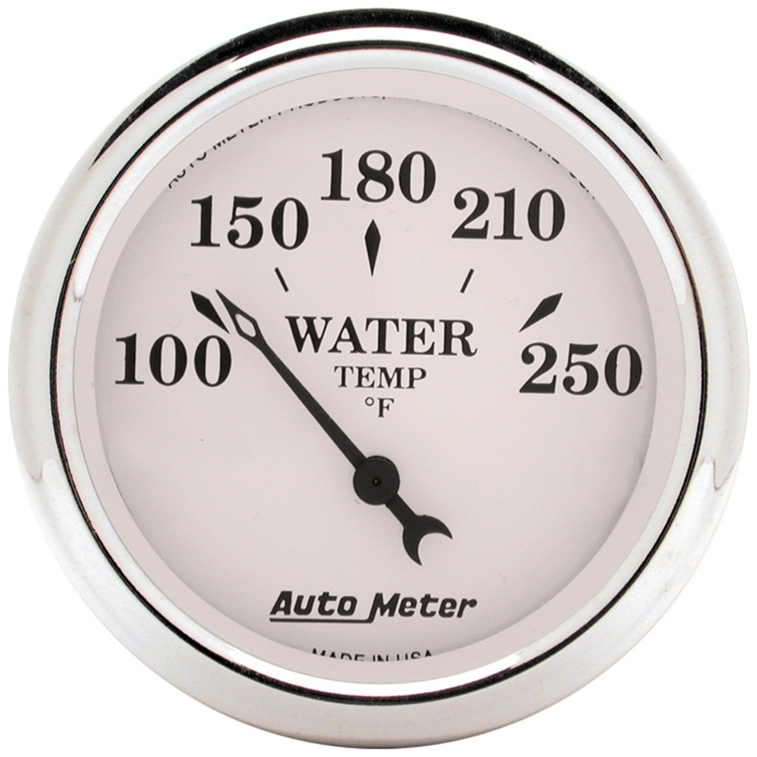 Autometer 1638 Old Tyme White Electric Water Temperature Gauge   Old Tyme White