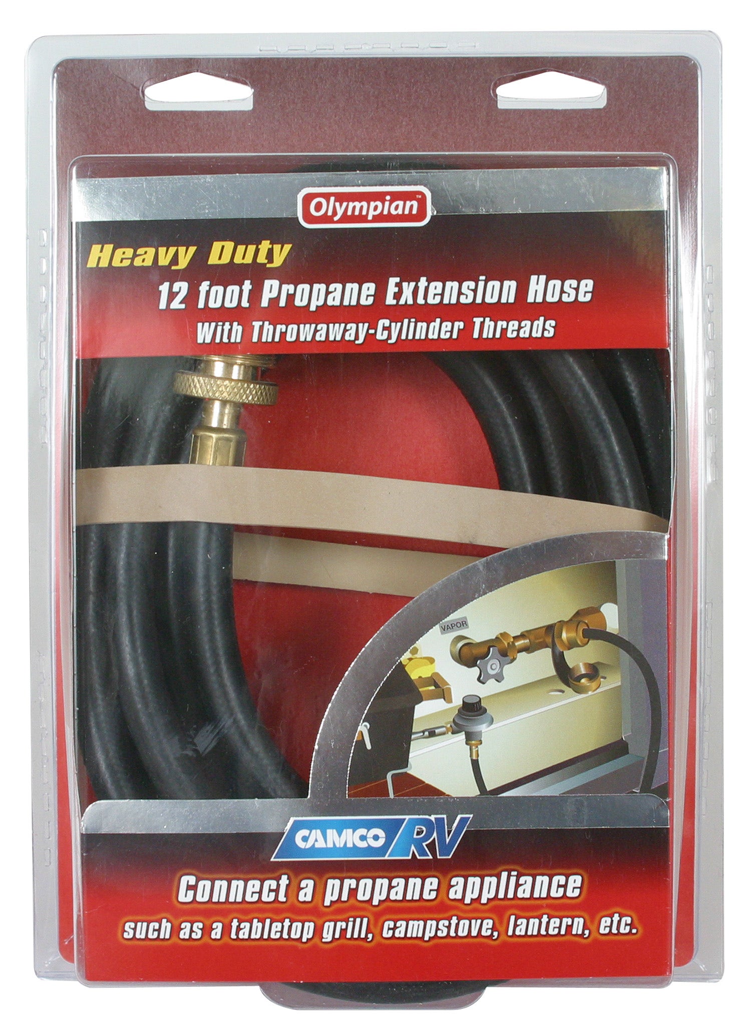 Camco 59043 12' Propane Extension Hose   Propane Hose; Length - 12 Feet,