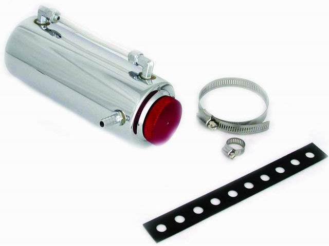 Racing Power Company R6570 Chrome Radiator Fluid Reservoir Tank   Chrome