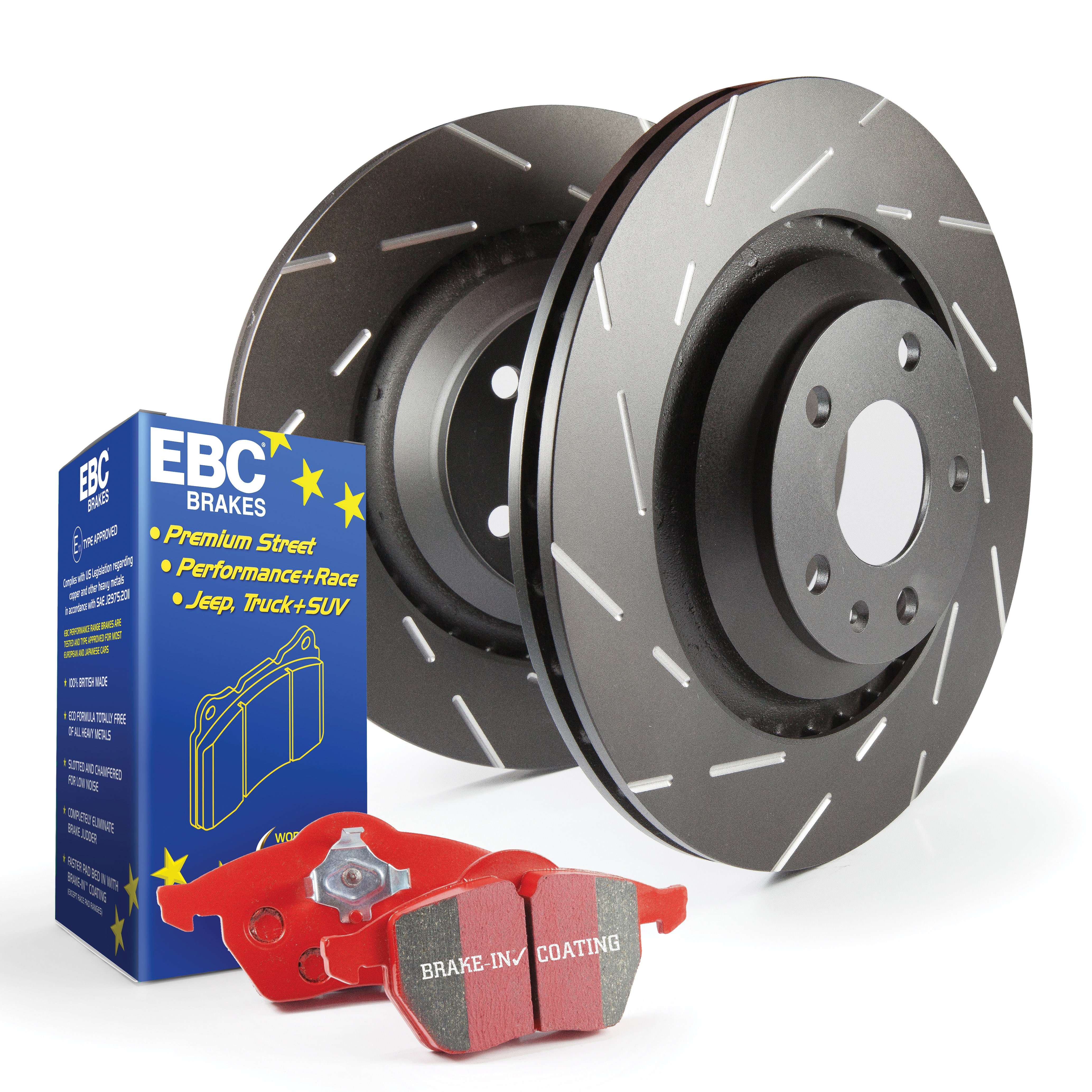 Ebc Brakes S4kr1375 S4 Kits Redstuff And Usr Rotor   S4 Kits Redstuff And Usr