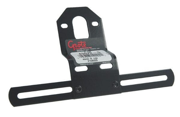 Grote 43022-5 Black Universal Steel Offset License Plate Bracket   License Plate