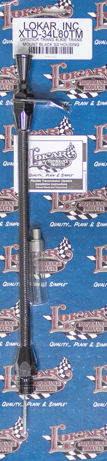 Lokar Xtd-34L80tm Transmount Transmission Dipstick With Black Stainless Steel