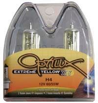 Optilux Hella H71070682 Xy Series H4 Xenon Yellow Halogen Bulbs, 12V, 60/55W, 2