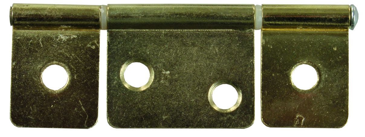 Jr Products 70625 Non-Mortise Hinge - Brass   Door Hinge; Type - Non-Mortise,