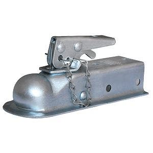 Husky 87070 1-7/8" Ball 2" Width Straight Coupler With Chain   1-7/8  Ball 2