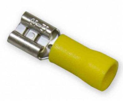 Wirthco 678041 Vinyl Female Quick Disconnect Set Of 25   Wire Terminal End