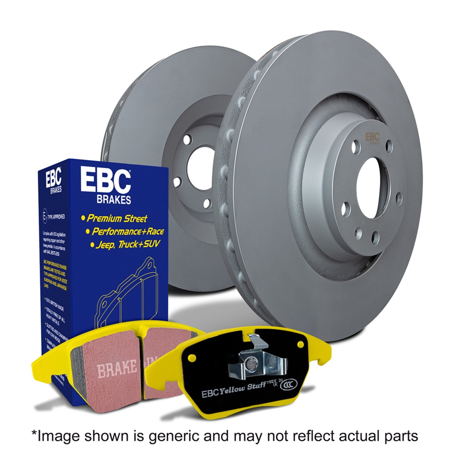 Ebc Brakes S13kr1593 S13 Kits Yellowstuff And Rk Rotors   S13 Kits Yellowstuff