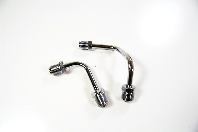 Racing Power R4505c Left Mount Brake Line Set (Chrome 1/2" To 1/2" & 7/16" To