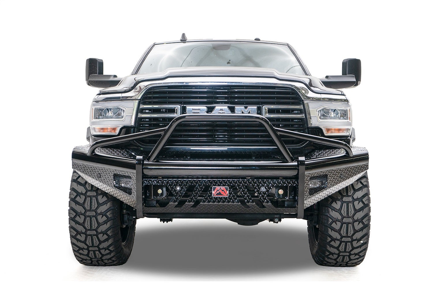 Fab Fours Dr19-S4462-1 Black Steel Front Bumper Fits 19-22 2500 3500   Black