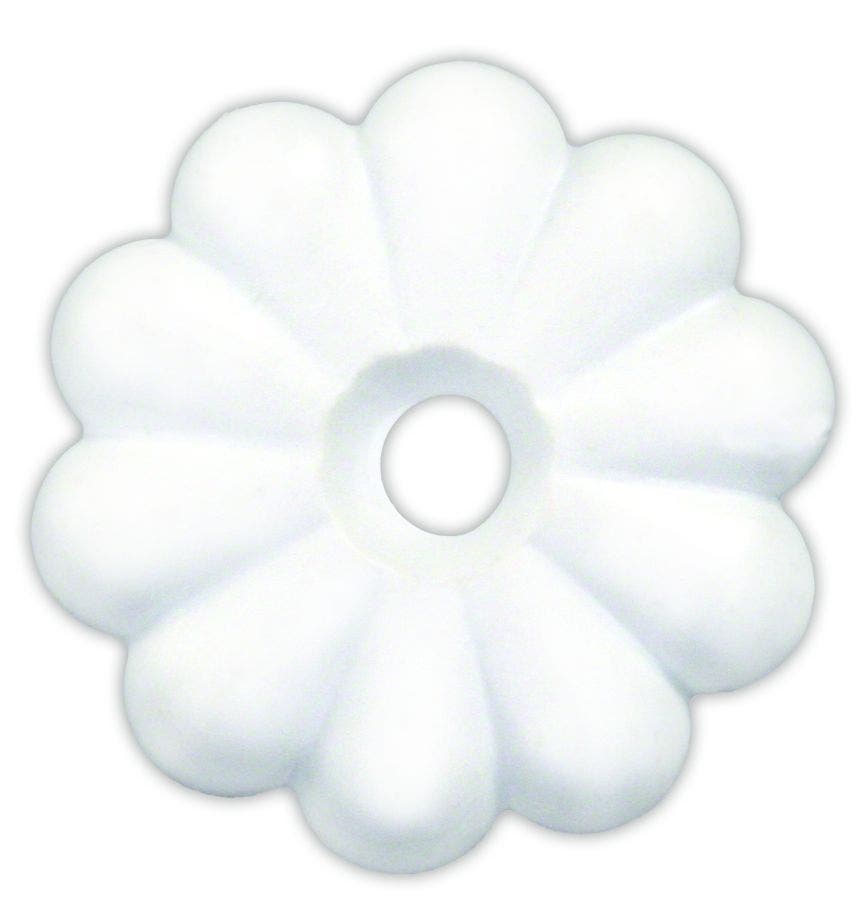 Jr Products 20455 Plastic Rosette, Pack Of 14 - White   Screw Rosettes; Color -