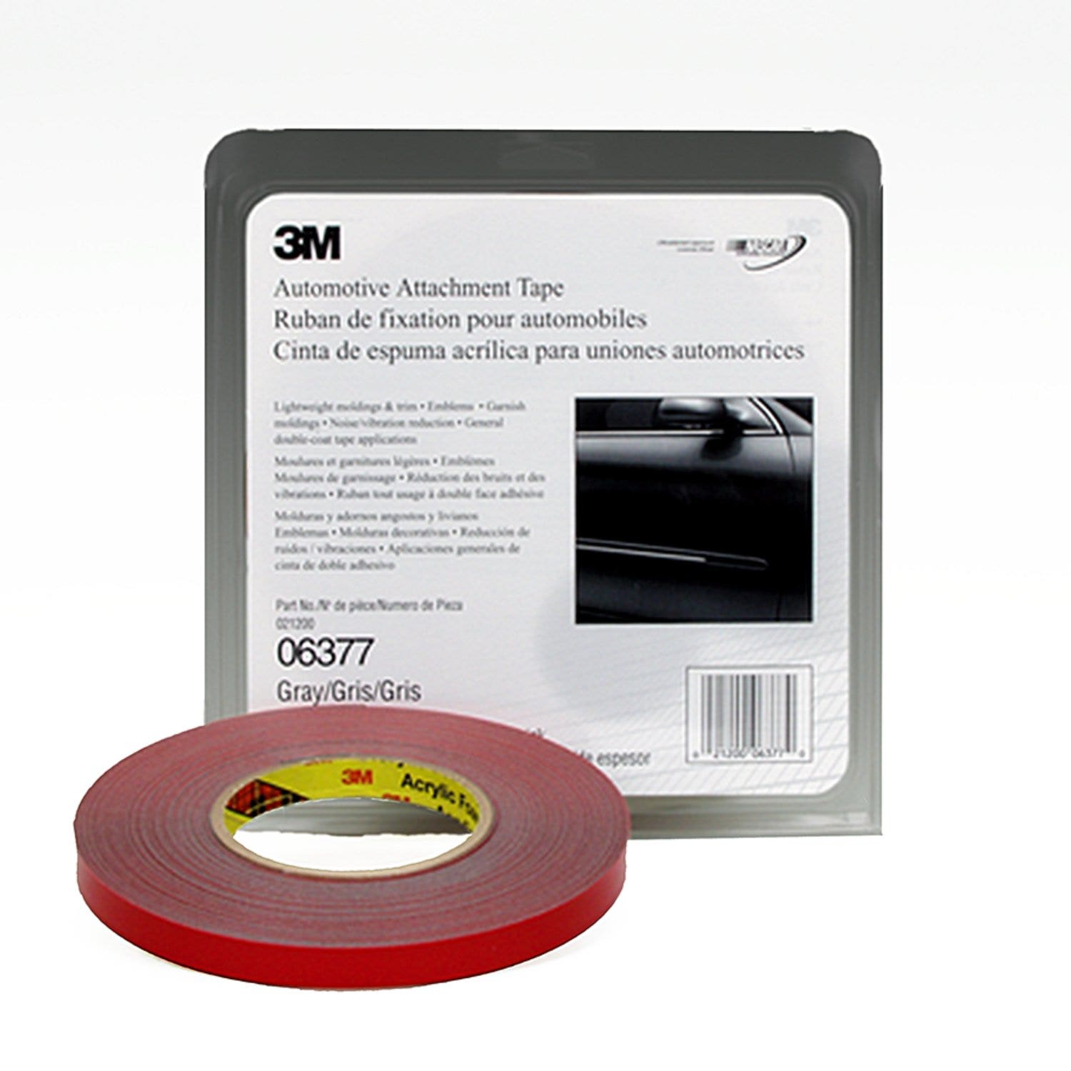 3M 06377 Attachment Tape 1In, Grey   Attachment Tape 1In, Grey