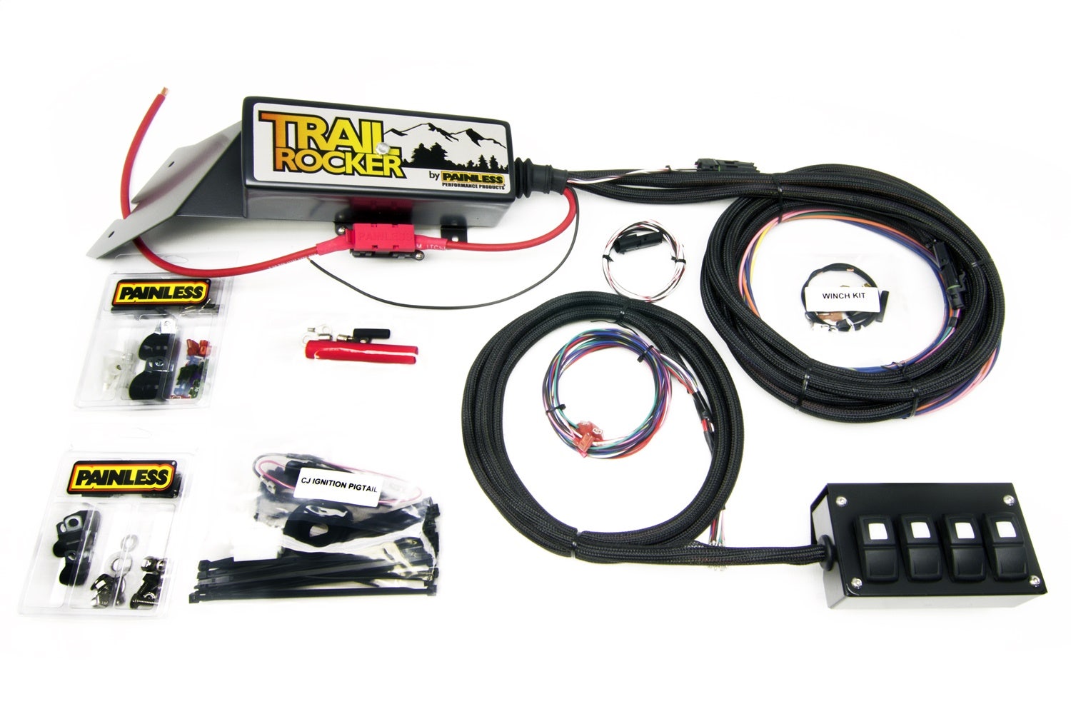 Painless Wiring 57020 Trail Rocker System Kit Fits 76-86 Cj5 Cj7 Scrambler