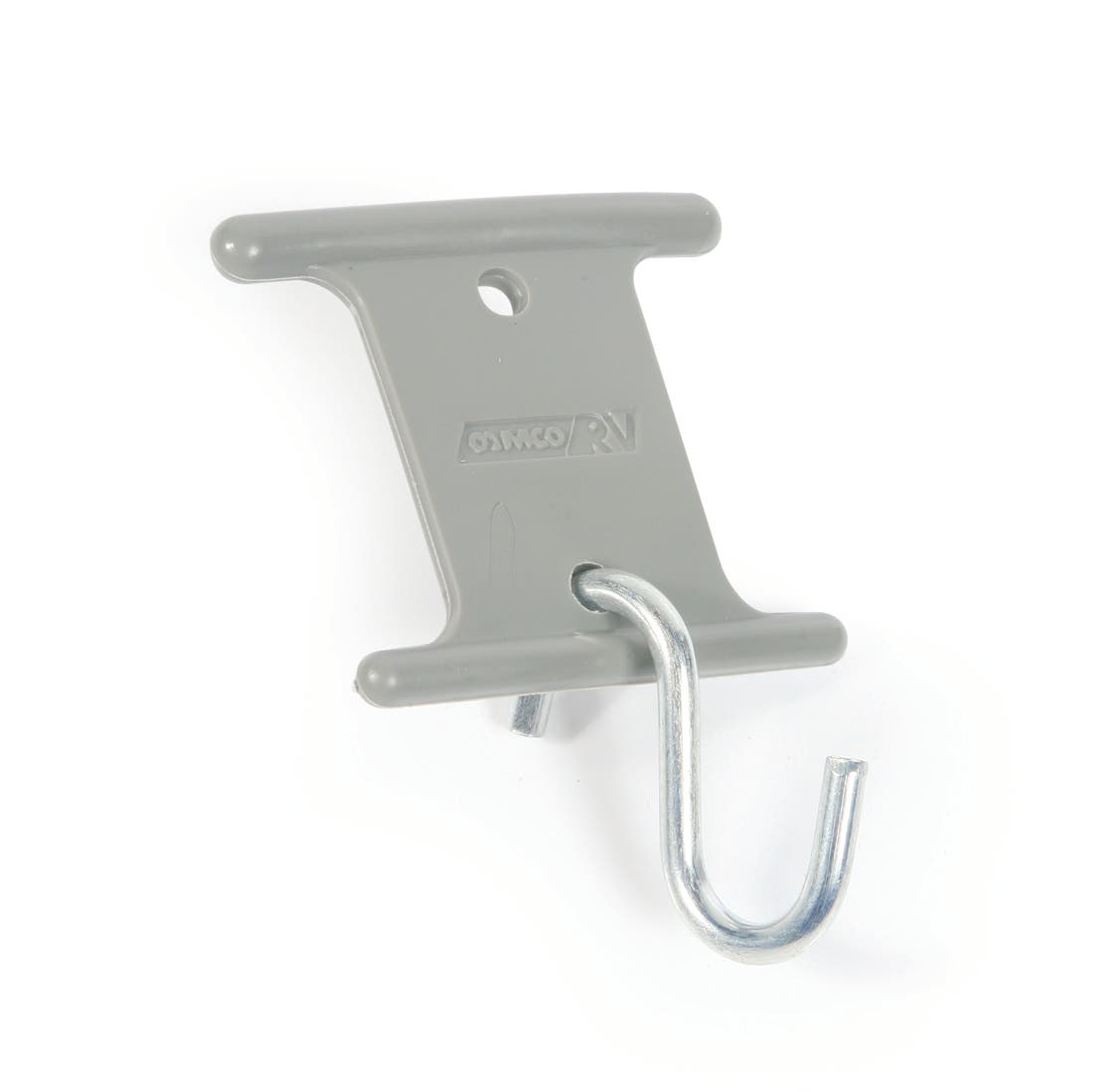 Camco Gray Rv Party Light Holder - Easily Slides Into Awning Roller Bar Channel,