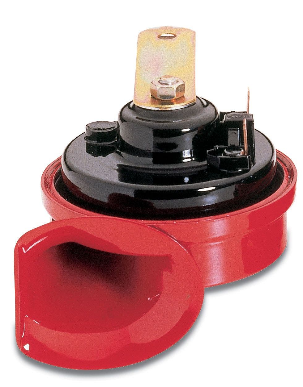Hella 007424801 Twin Trumpet High/Low Tone 12V Horn Kit With Bracket, Red   Twin