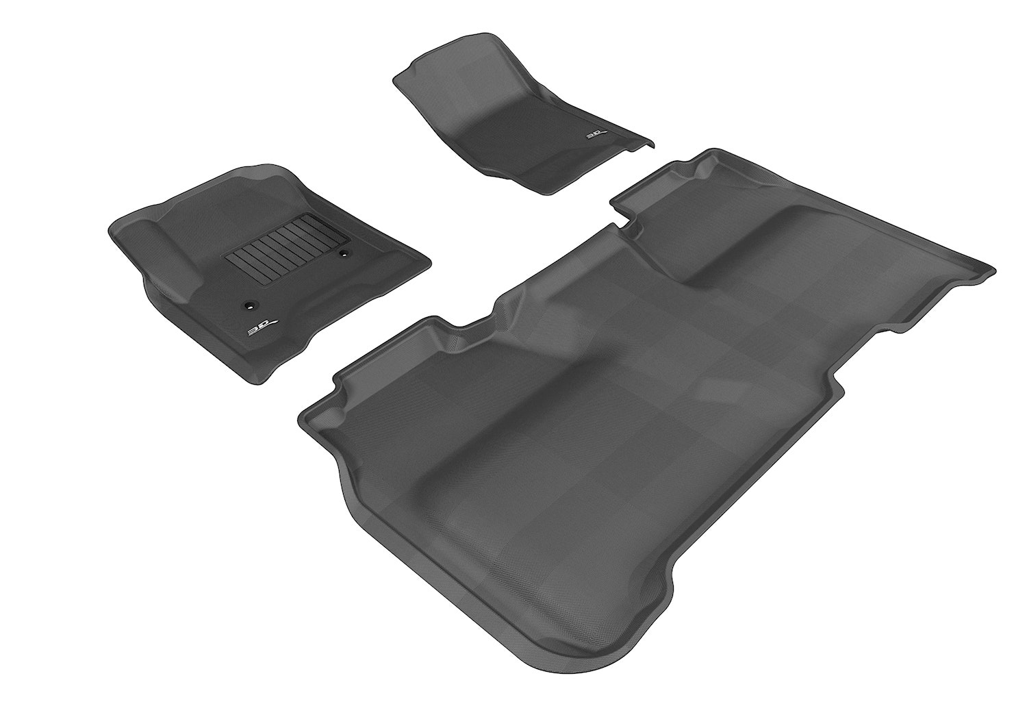 3D Kagu Floor Mat 2 Row Set Black 3D Kagu Floor Mat 2 Row Set Black