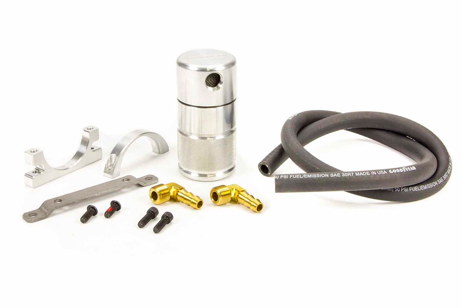 Moroso 85496 Air/Oil Separator Catch Can Kit, Universal Small Body, Raw Finish