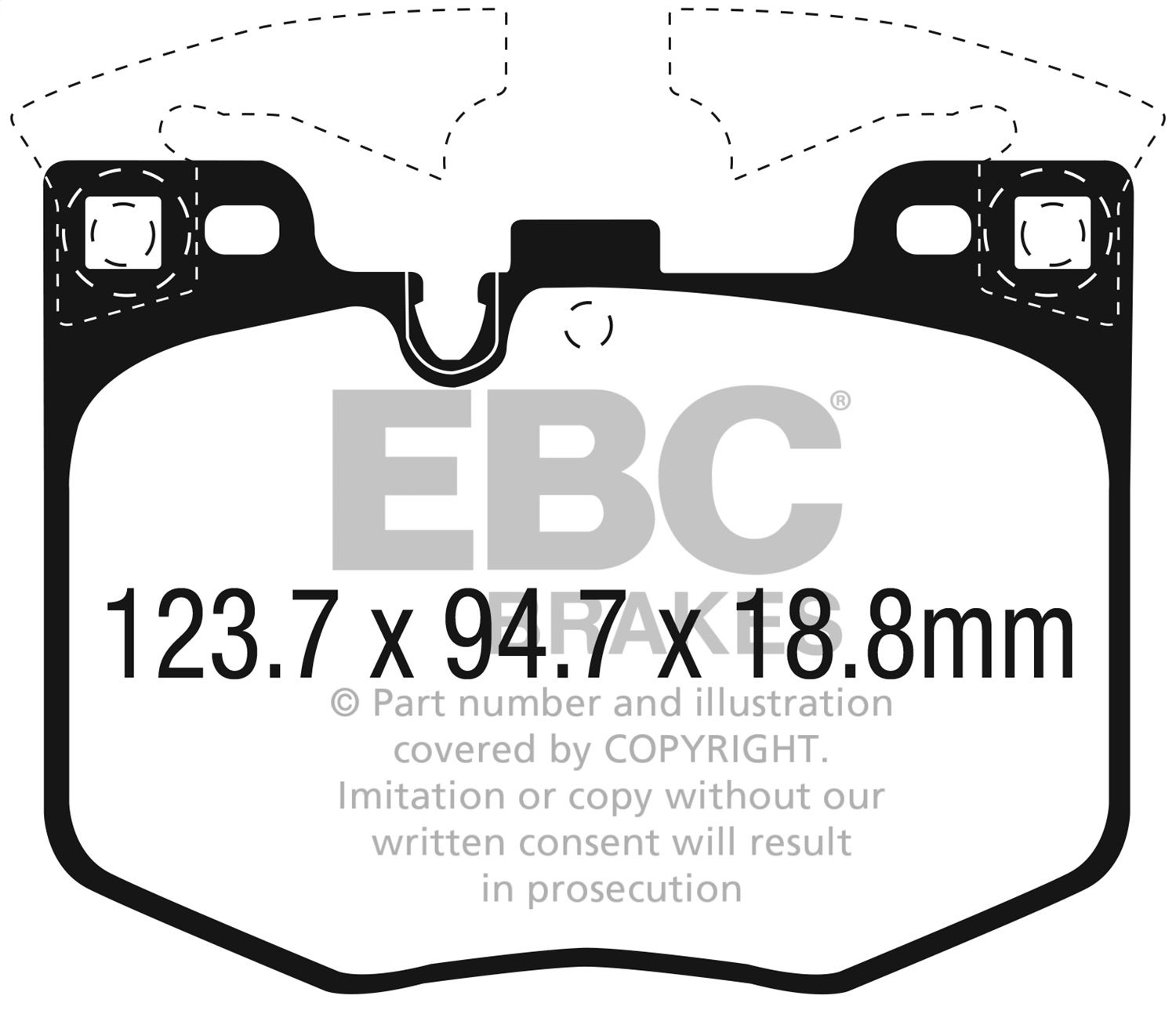 Ebc Brakes Dp32302c Redstuff Ceramic Low Dust Brake Pads   Redstuff Ceramic Low