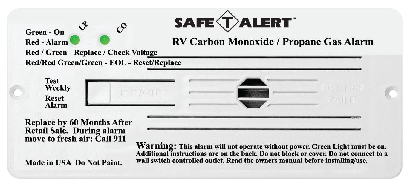 12V Co/Lp Gas Alarm Flush 12V Co/Lp Gas Alarm Flush