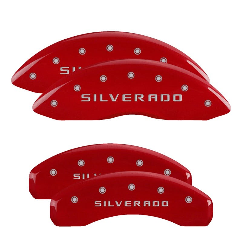 Chevrolet Caliper Covers 14252Ssilrd: Red, Silverado/Silverado Chevrolet Caliper