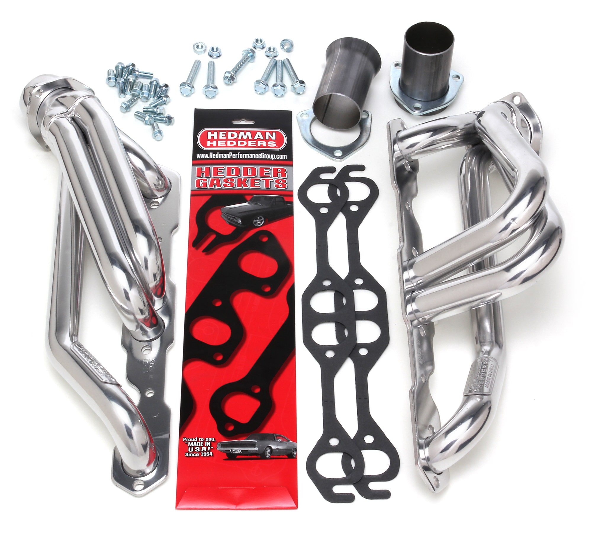 Hedman Hedders Htc Coated Headers; 1-1/2 In. Tube Dia.; 2-1/2 In. Coll.; Shorty