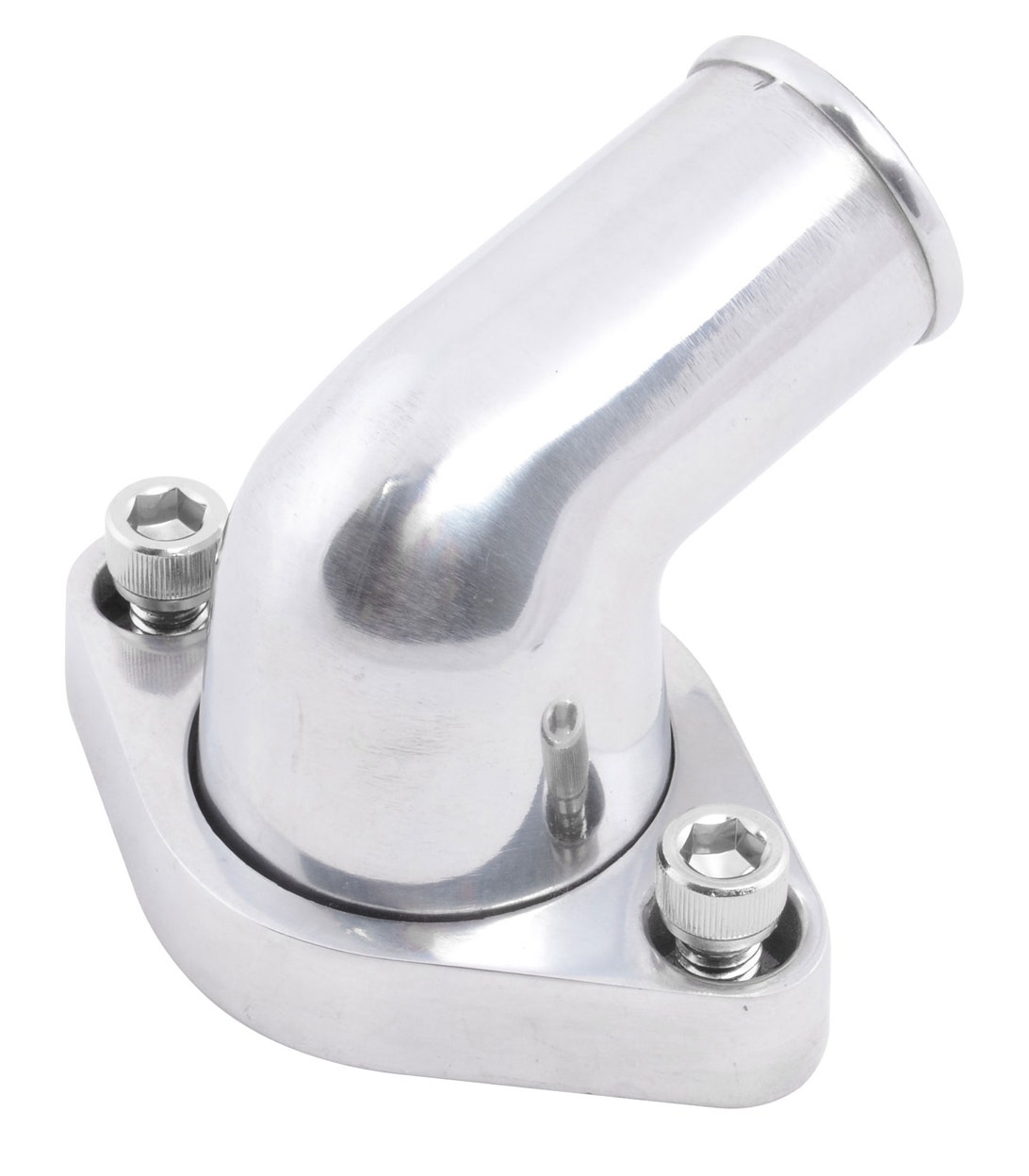 Racing Power Company R6015 15┬░ Polished Aluminum Water Neck For Chevy V8   15┬░