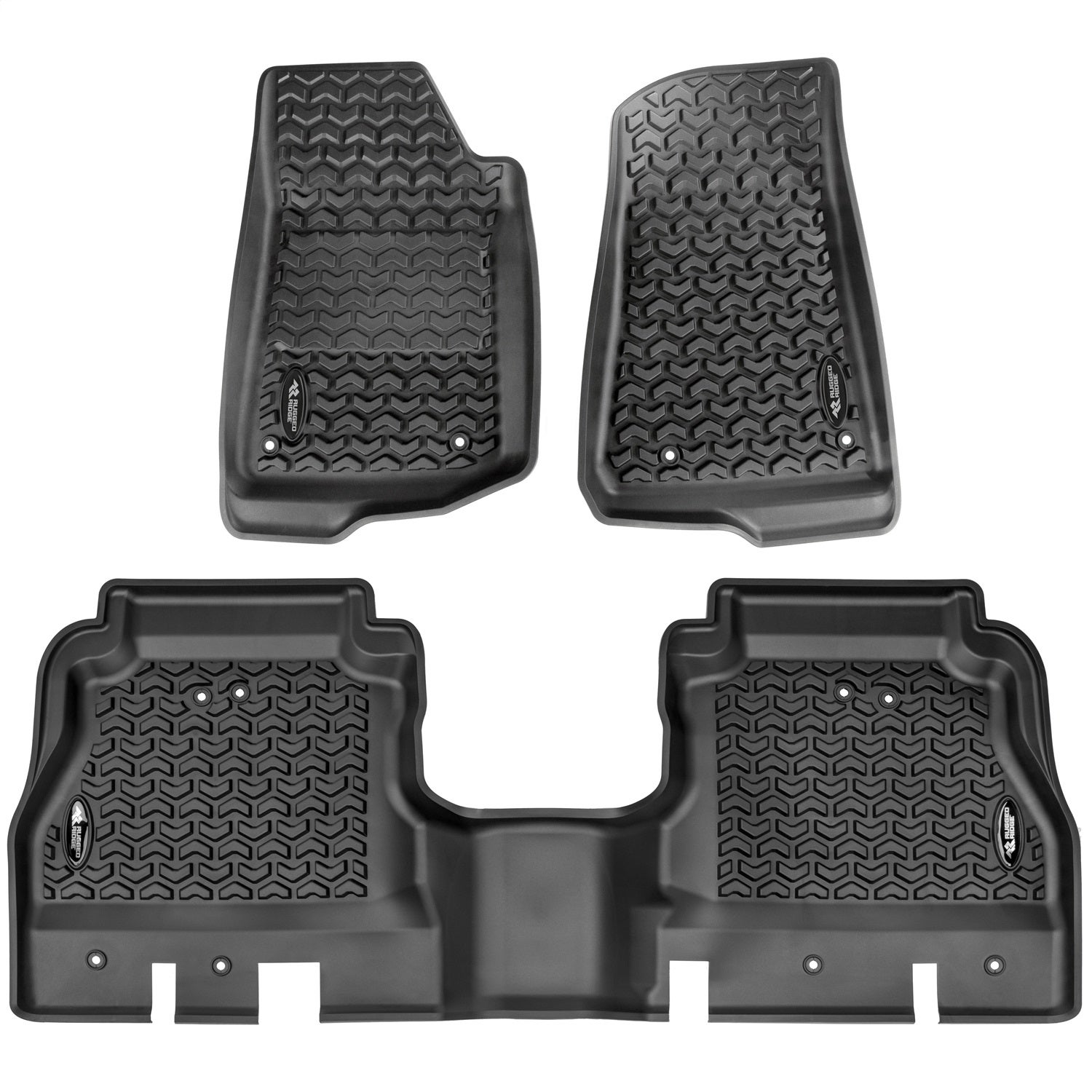 Rugged Ridge 12987.44 Floor Liner Kit Fits 20 Gladiator   Floor Liner Kit Fits