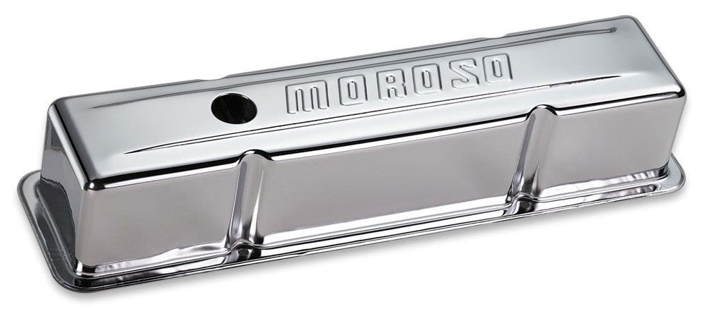 Moroso 68103 Chrome Valve Covers - Set Of 2  Performance 67160 Rocker Arm Nut;