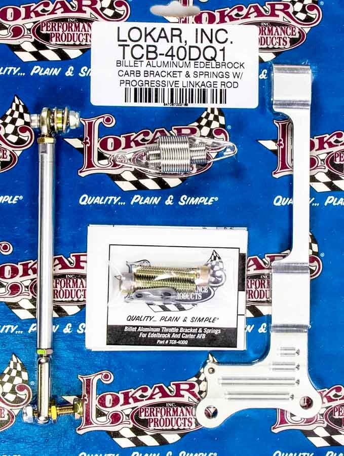 Lokar Tcb-40Dq1 Billet Aluminum Bracket/Spring With Progressive Linkage Rod For