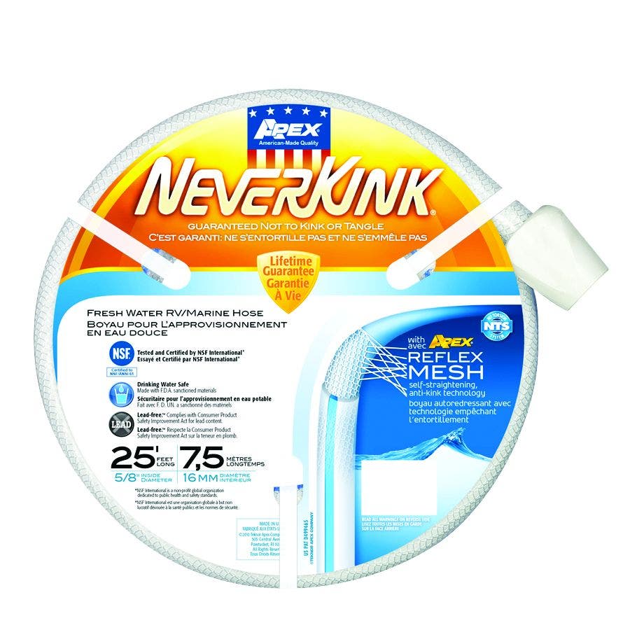 Teknor Apex 8602-25 Neverkink Rv/Marine Hose - 5/8" X 25' , White   Fresh Water