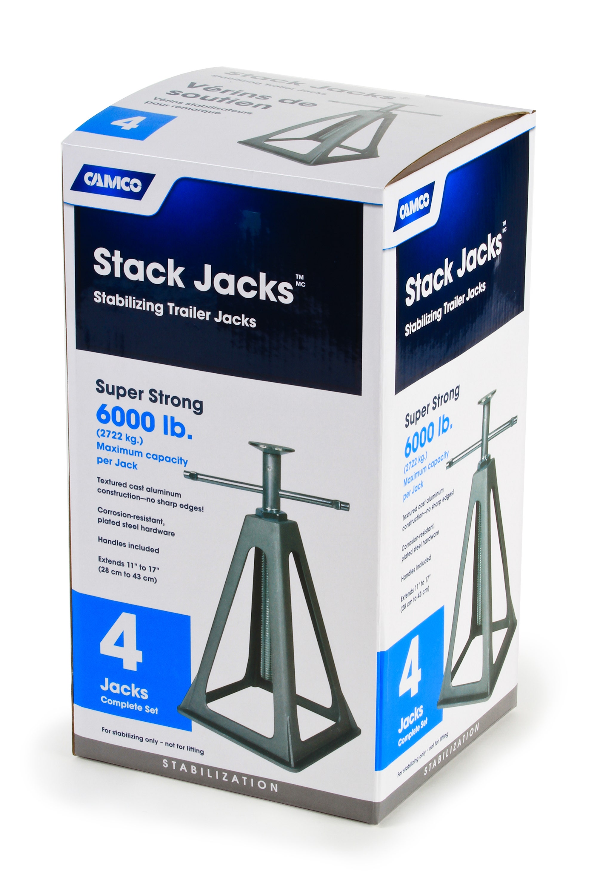 Camco Mfg Inc Rv 44560 4 Count Rv Stabilizer Stack Jacks   Trailer Stabilizer