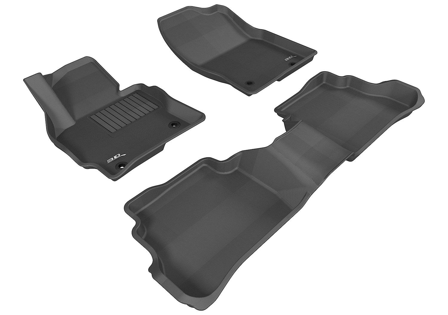 3D Kagu Floor Mat 2 Row Set Black 3D Kagu Floor Mat 2 Row Set Black