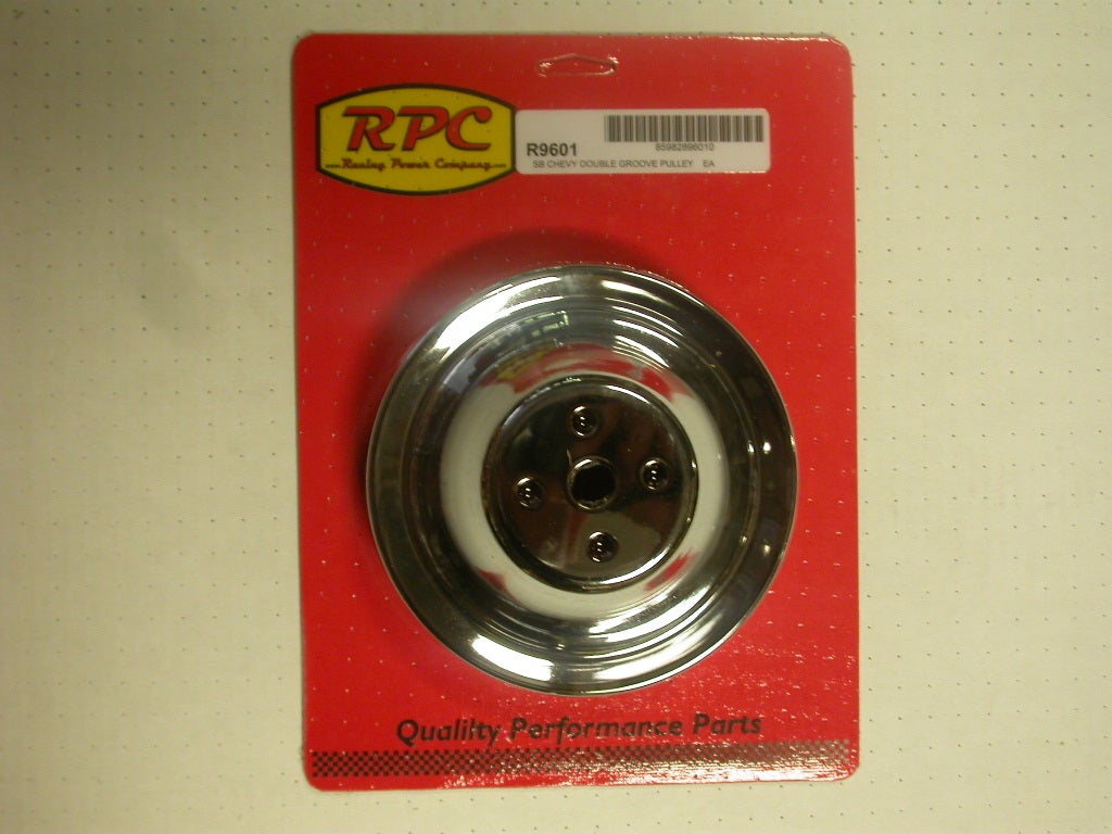 Racing Power Company R9601 Chrome Swp Double Groove Water Pump Pulley For Small