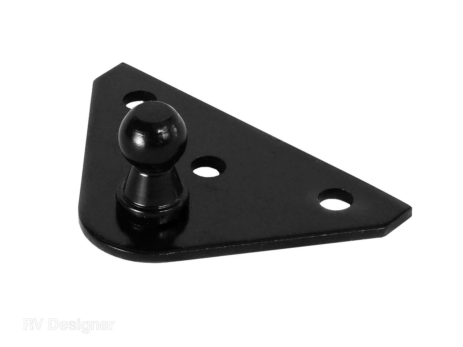 Rv Designer G815, Gas Prop Bracket, Flat, 10 Mm Ball Stud, 2 Per Pack, Exterior
