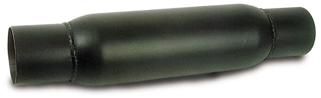 Muffler, Moroso Spiral Flow, 2.5” Steel  Performance  Exhaust Muffler; Shape -