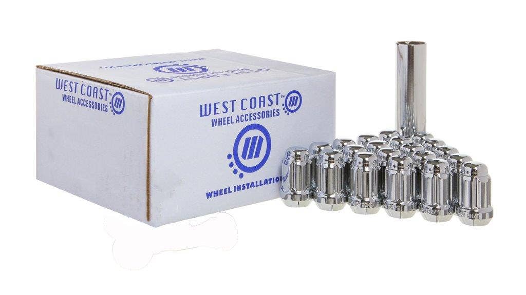 West Coast Accessories W56012s 1/2" Spline Closed End Wheel Lug Nut Installation