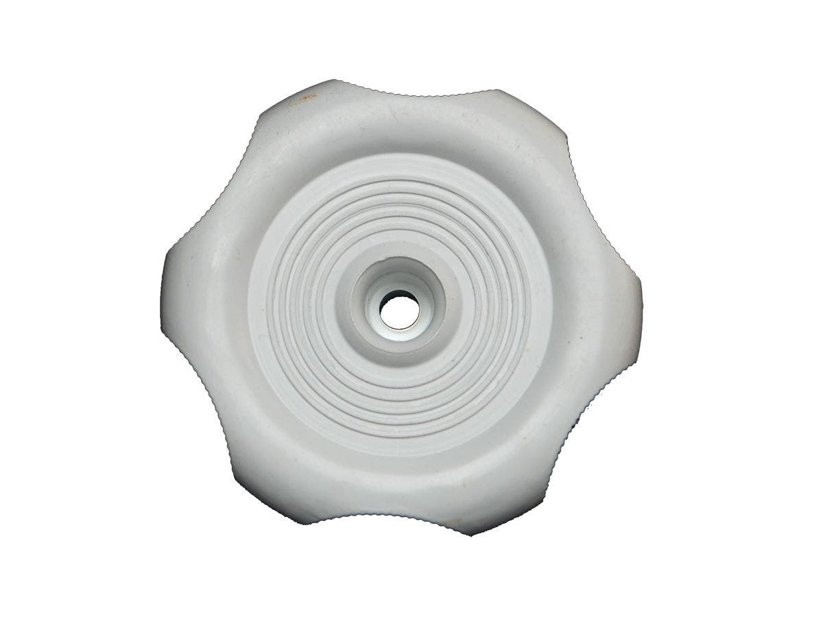 Rv Designer H717, Plastic Window Knob, 2-1/4 Inch Diameter, 1 Inch Shaft, White,