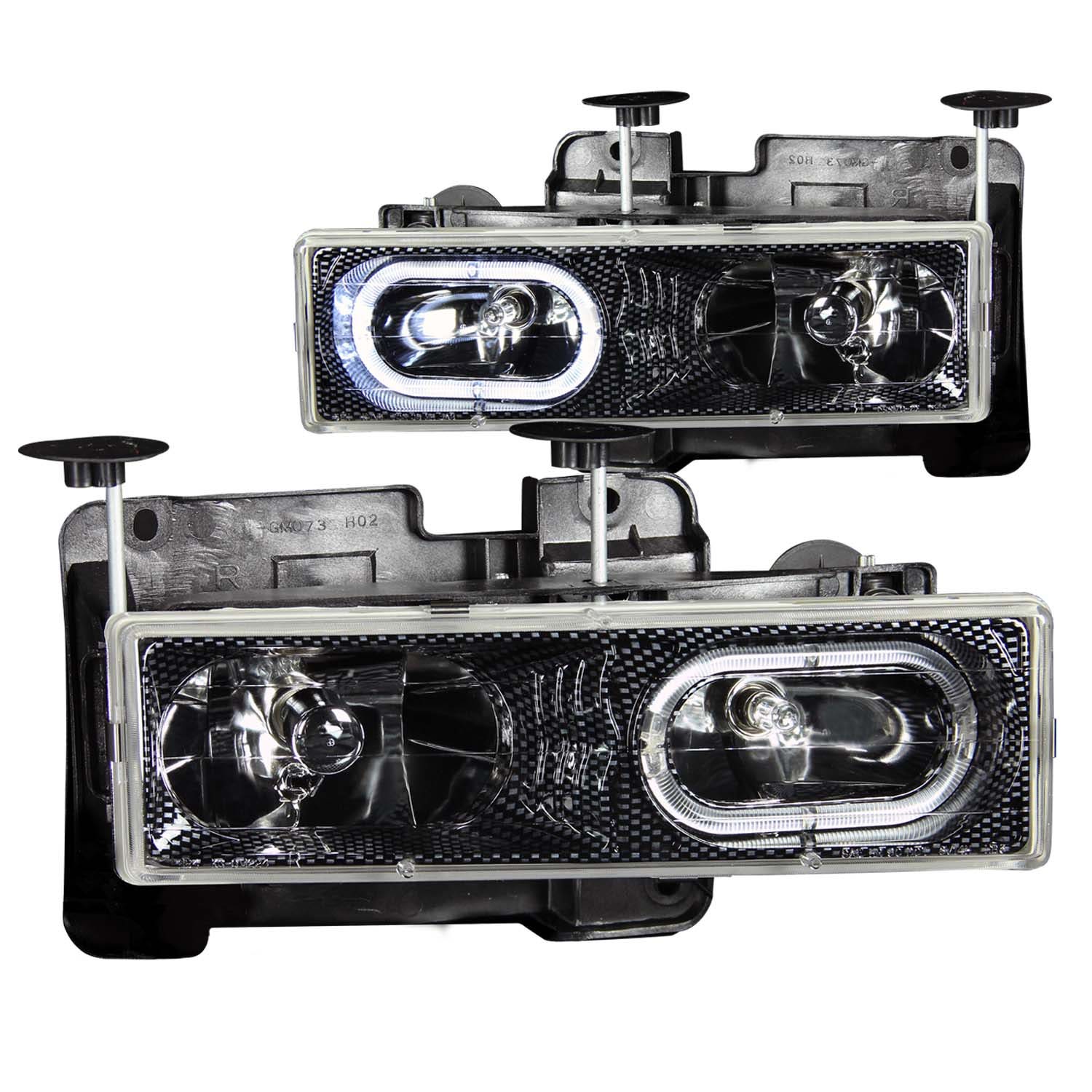 Anzo Usa 111005 Crystal Headlight Set W/Halo Anzo  Headlight Assembly Crystal
