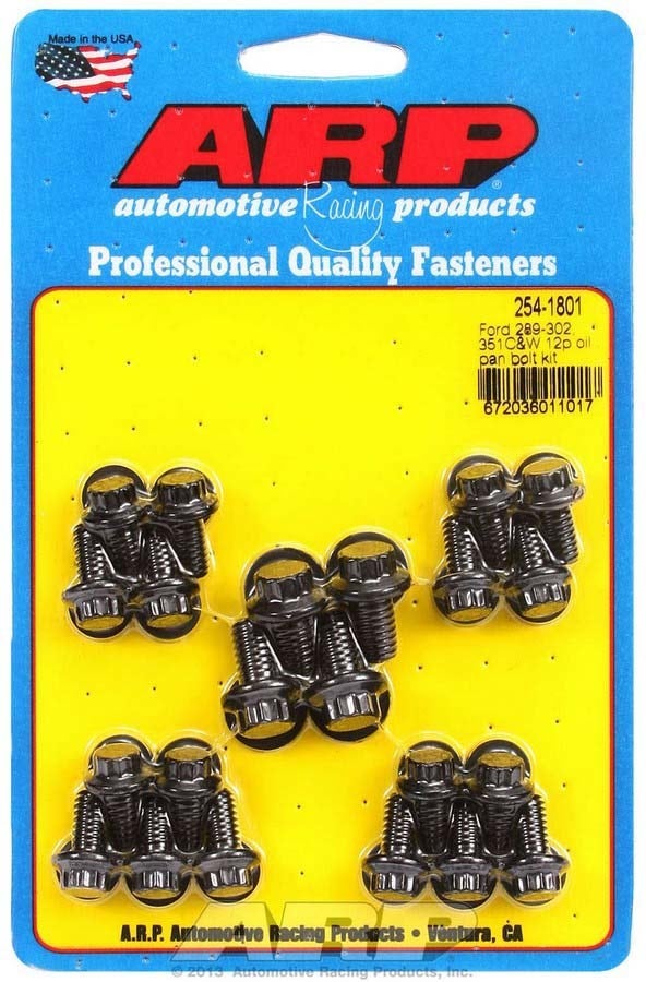 Arp 2541801 Black Oxide Oil Pan Bolt Kit Arp 2541801 Black Oxide Oil Pan Bolt
