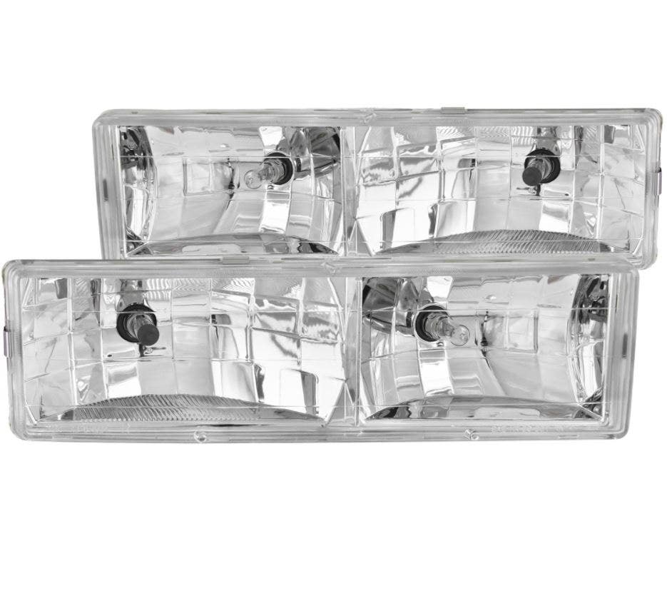 Anzo Usa 111004 Crystal Headlight Set Anzo  Headlight Assembly Crystal Clear;