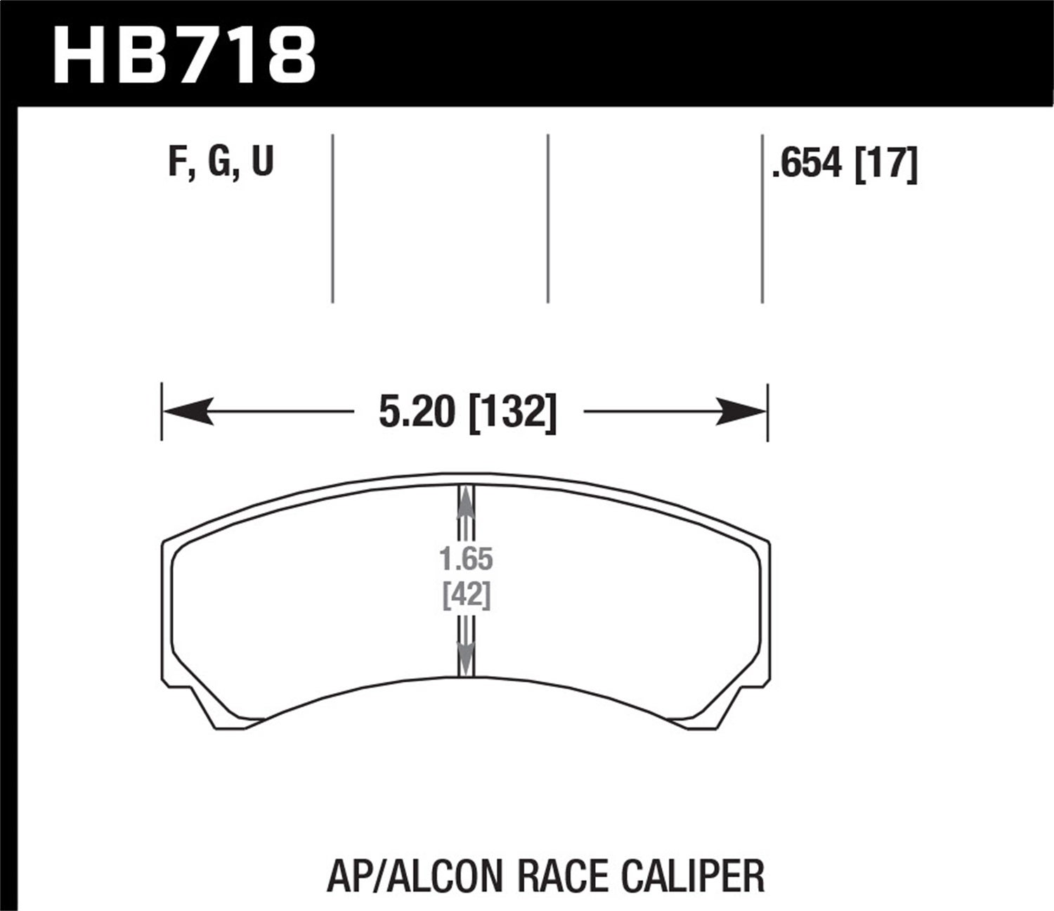 Hawk Performance Hb718g.654 Dtc-60 Disc Brake Pad   Dtc-60 Disc Brake Pad