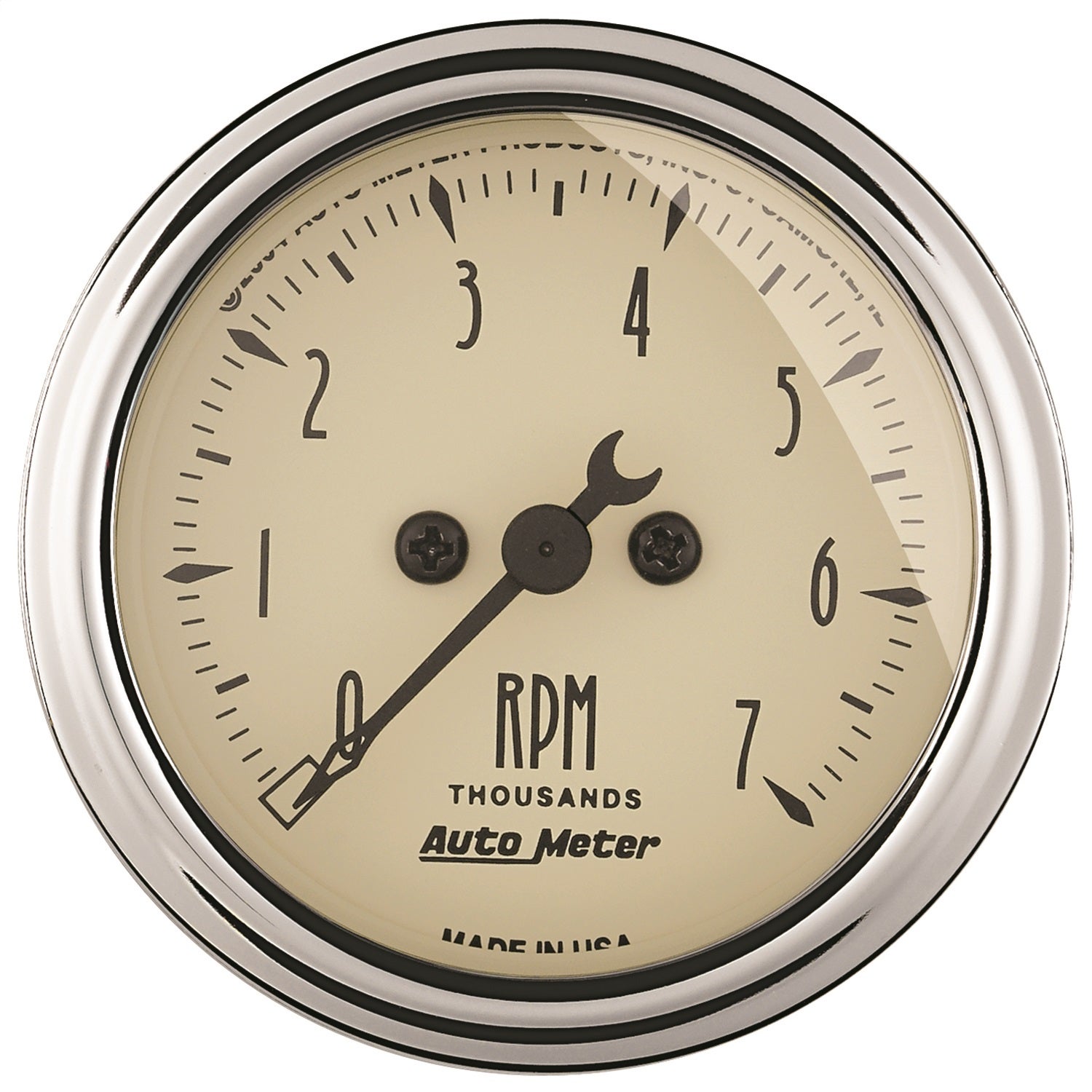 Autometer 1897 Antique Beige Electric Tachometer   Antique Beige Electric