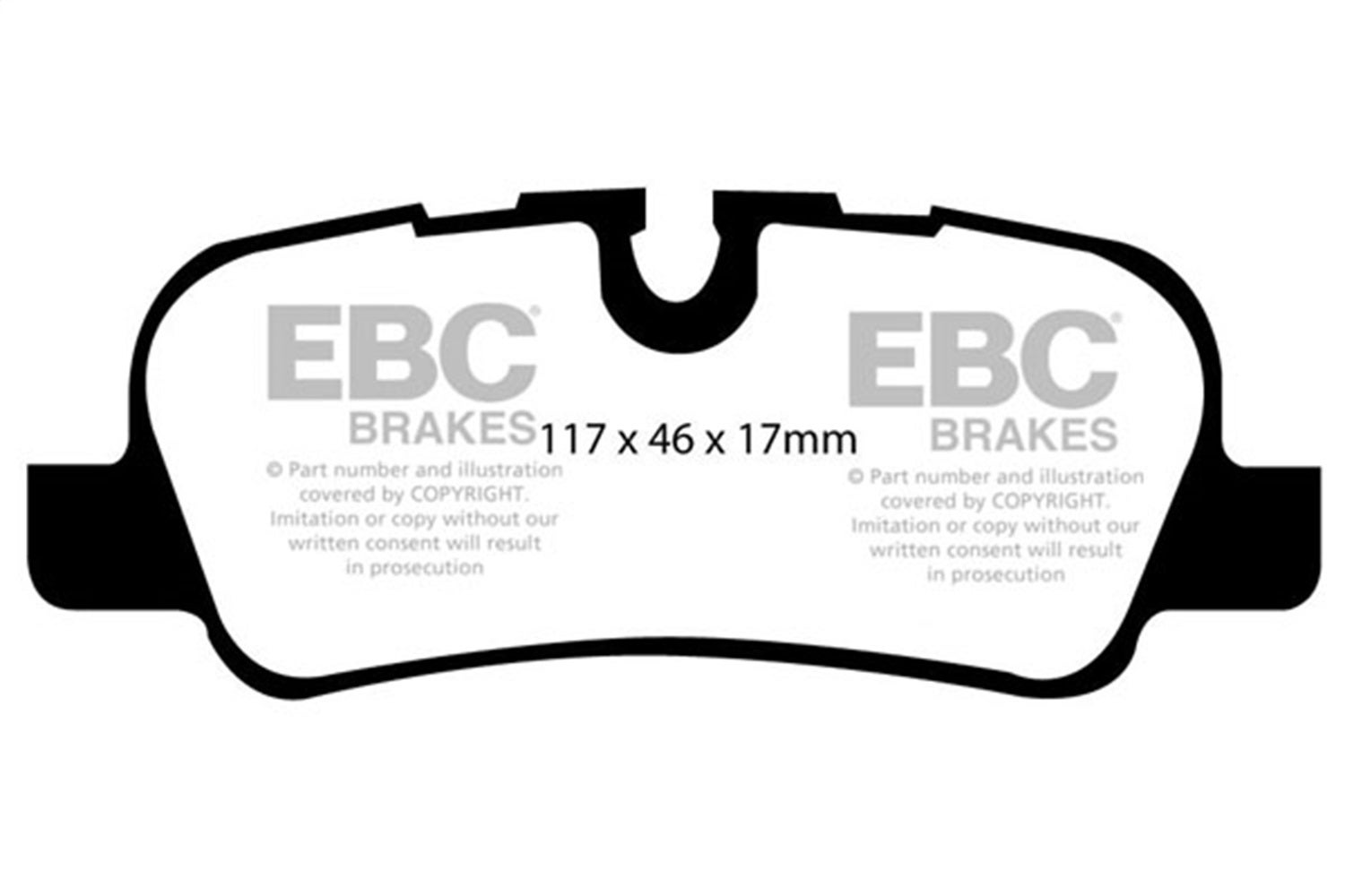 Ebc Brakes Ed91542 Truck/Suv Extra Duty Brake Pads   Truck/Suv Extra Duty Brake