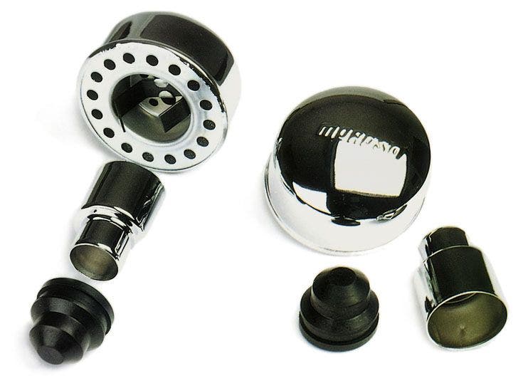 Moroso 68741 Push In Type Breather, Pcv, Silver  Performance  Crankcase Breather