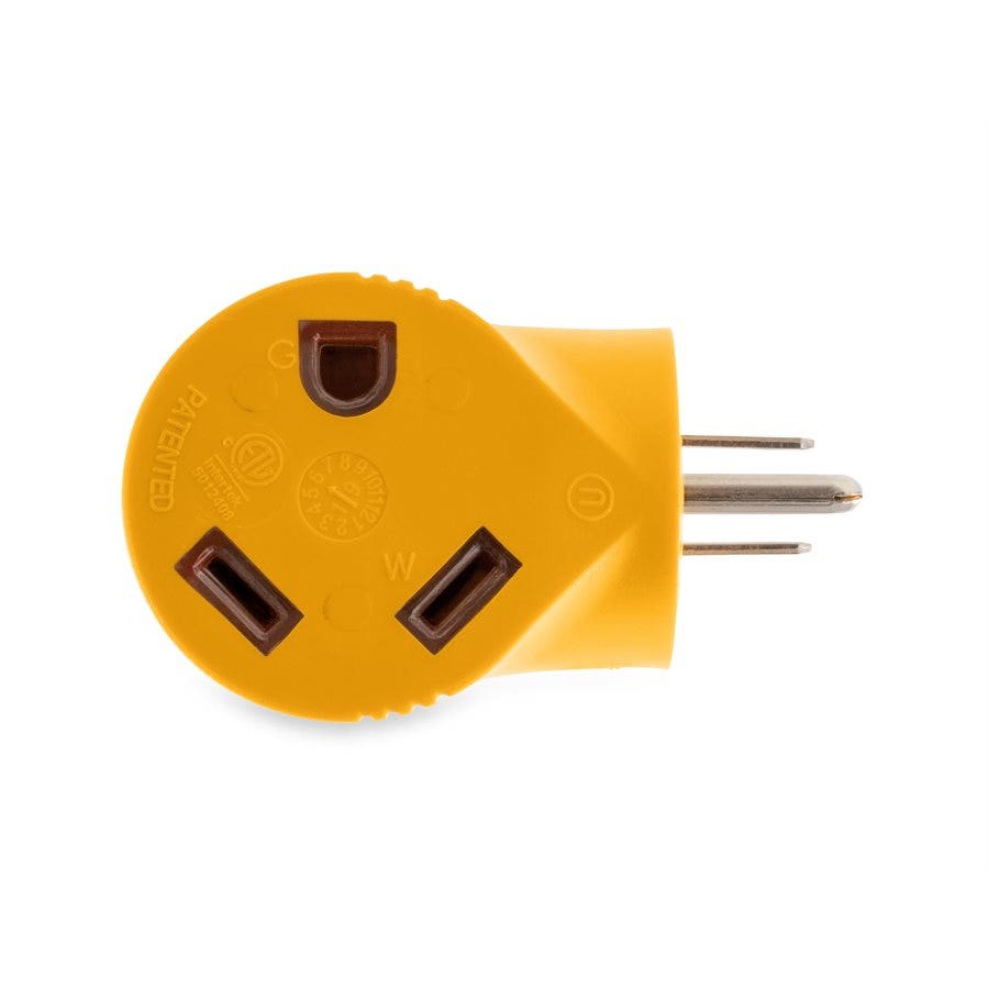 Camco 55325 90° Electrical Adapter   Power Cord Adapter Power Grip (Tm); End