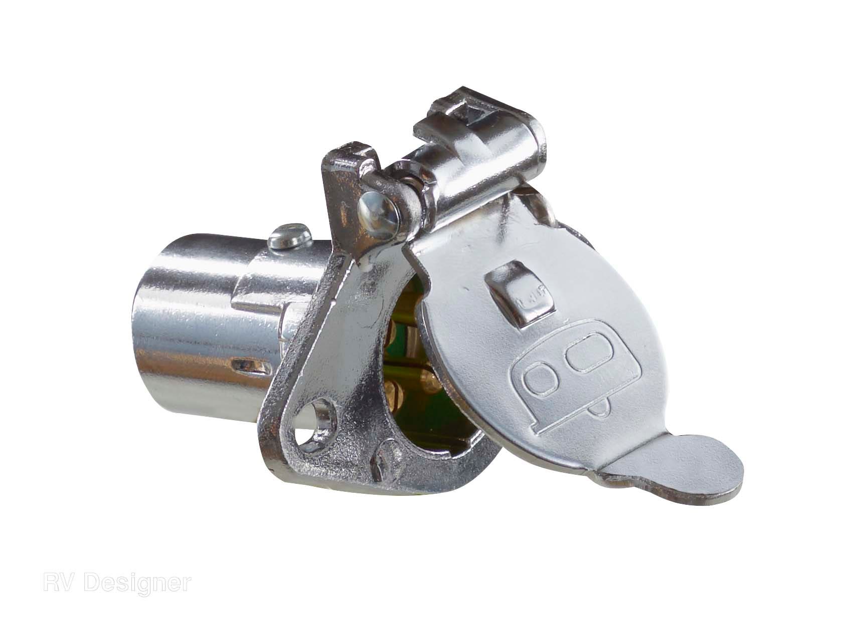 Rv Designer P410, Pollack, 4-Way Socket, Chrome Plated   Trailer Wiring