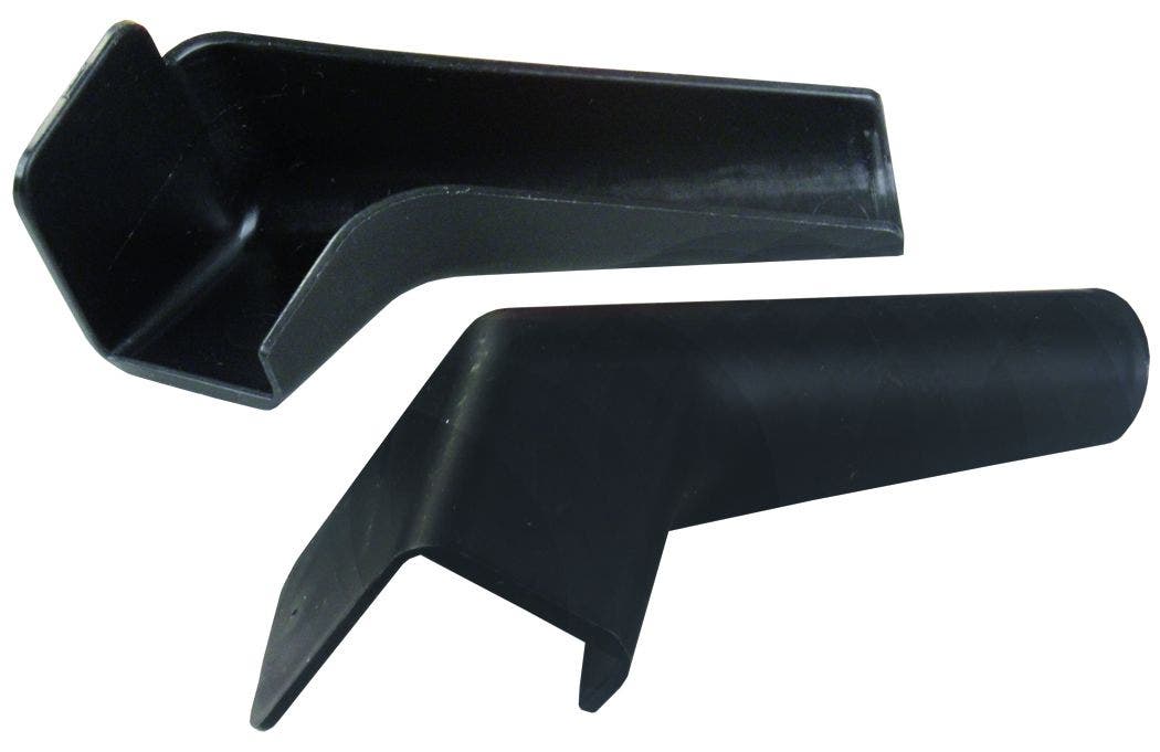 Jr Products 655-Bk-A Black Rigid Extended Rain Gutter Spout   Drip Rail Gutter