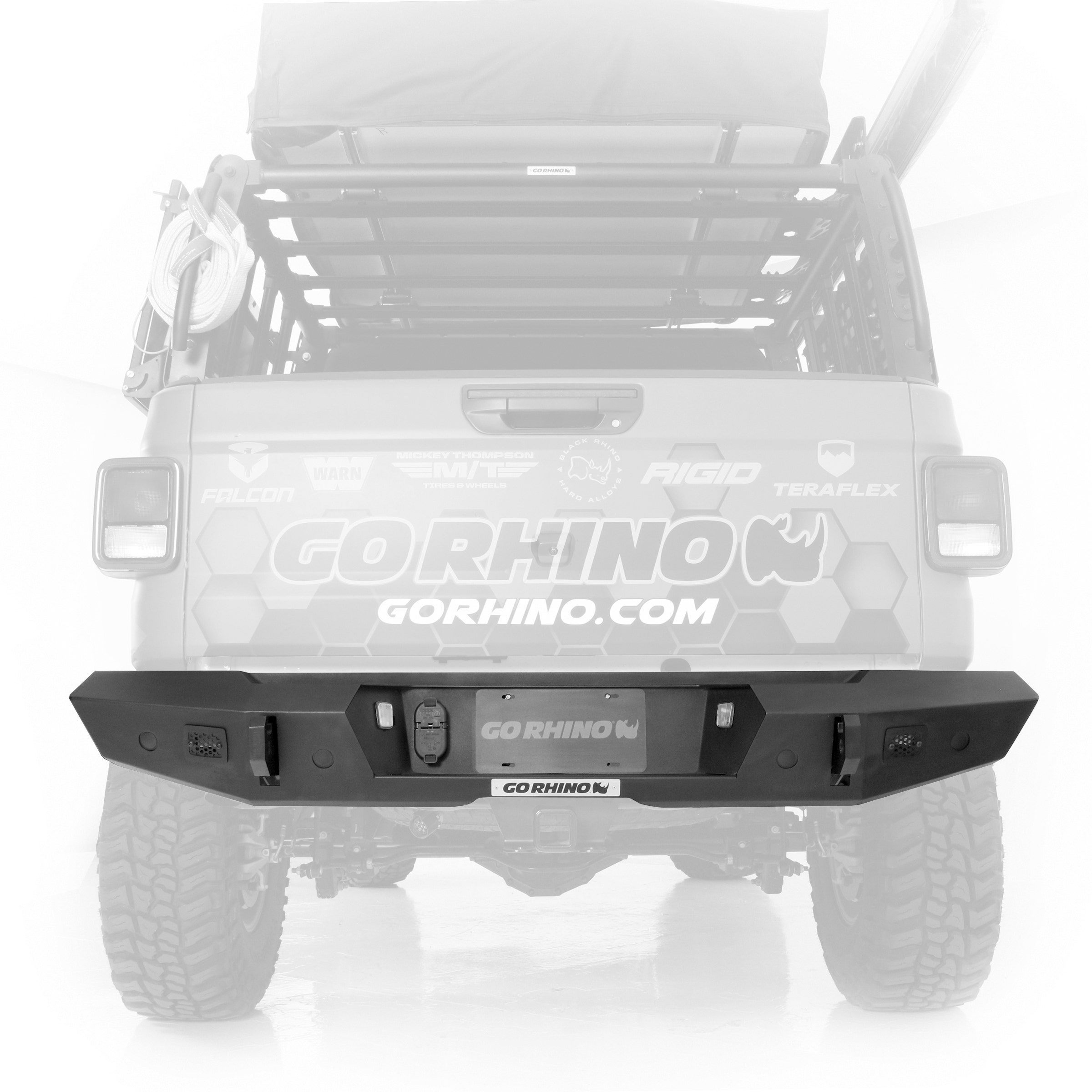 Go Rhino! Trailline Rear Full Width Bumper, Textured Black (273120T) ! Trailline