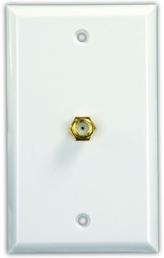 Jr Products 47785 Interior Cable Tv Plate   Tv Cable Entry Plate; Compatibility