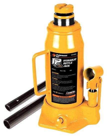 Performance Tool W1632 12 Ton (24,000 Lbs.) Heavy Duty Hydraulic Bottle Jack