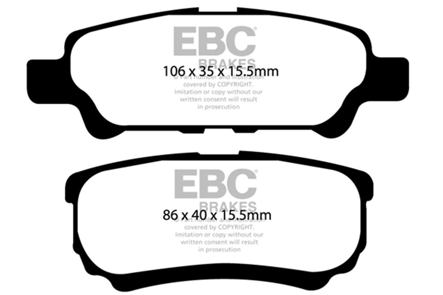Ebc Brakes Dp31563c Redstuff Ceramic Low Dust Brake Pads   Redstuff Ceramic Low